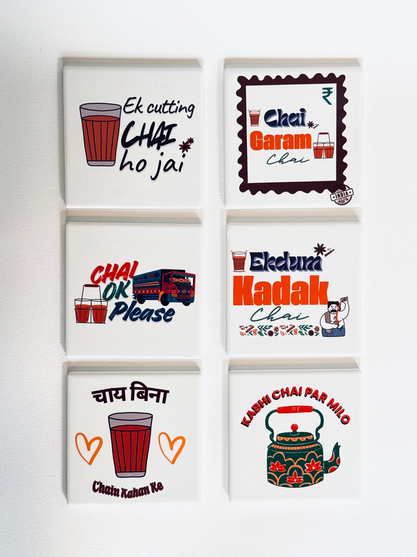 Chai Lover Ceramic Coasters