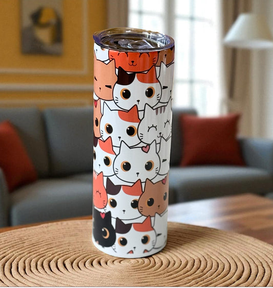 🐾 Cat Lovers Delight – 20oz Stainless Steel Tumbler