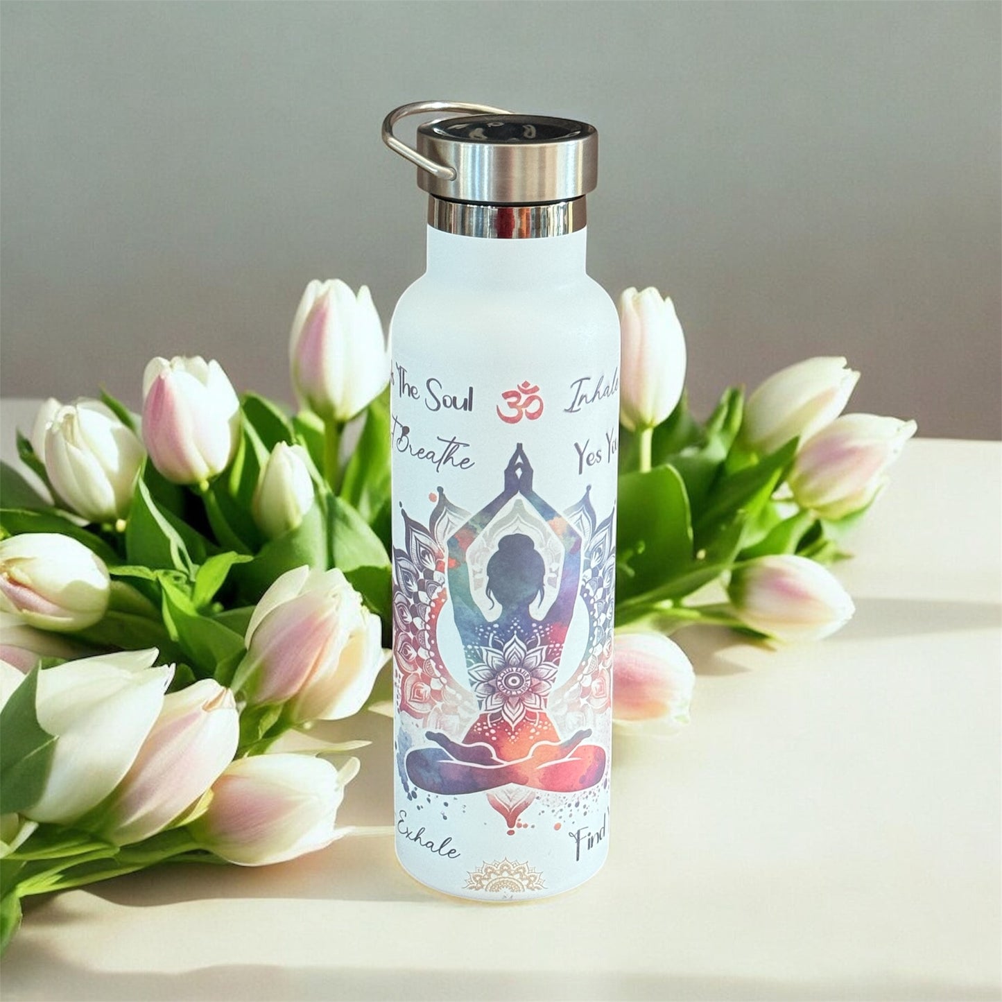 Yoga Mindfulness Stainless Steel Bottle ( Matte )