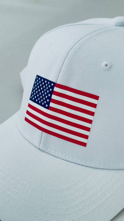 Baseball hat with American flag