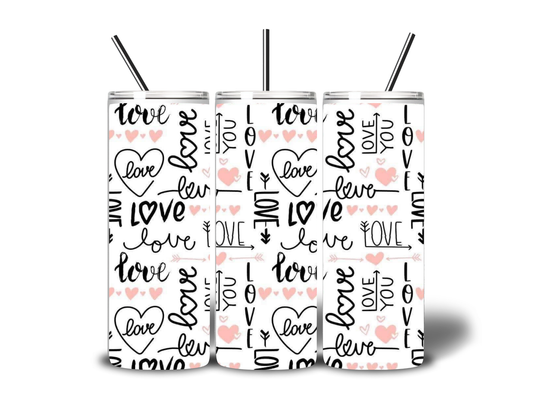 💕Valentine’s Love Script Tumbler💕